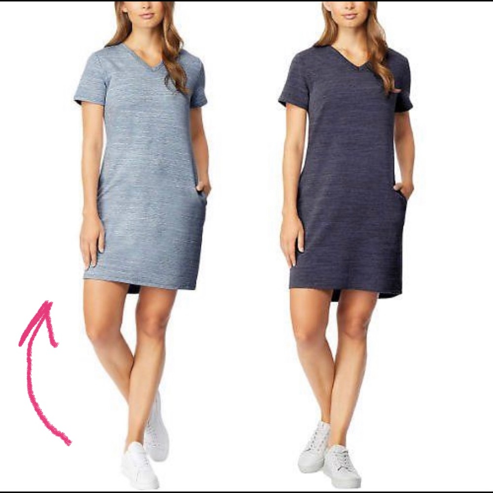 32 Degrees Cool Pullover Dress Icy Blue Size M